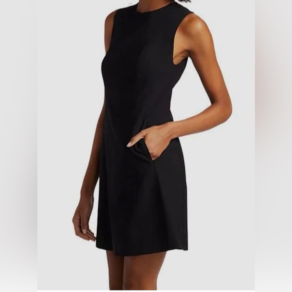 Theory Elegant Black Sleeveless Mini Dress